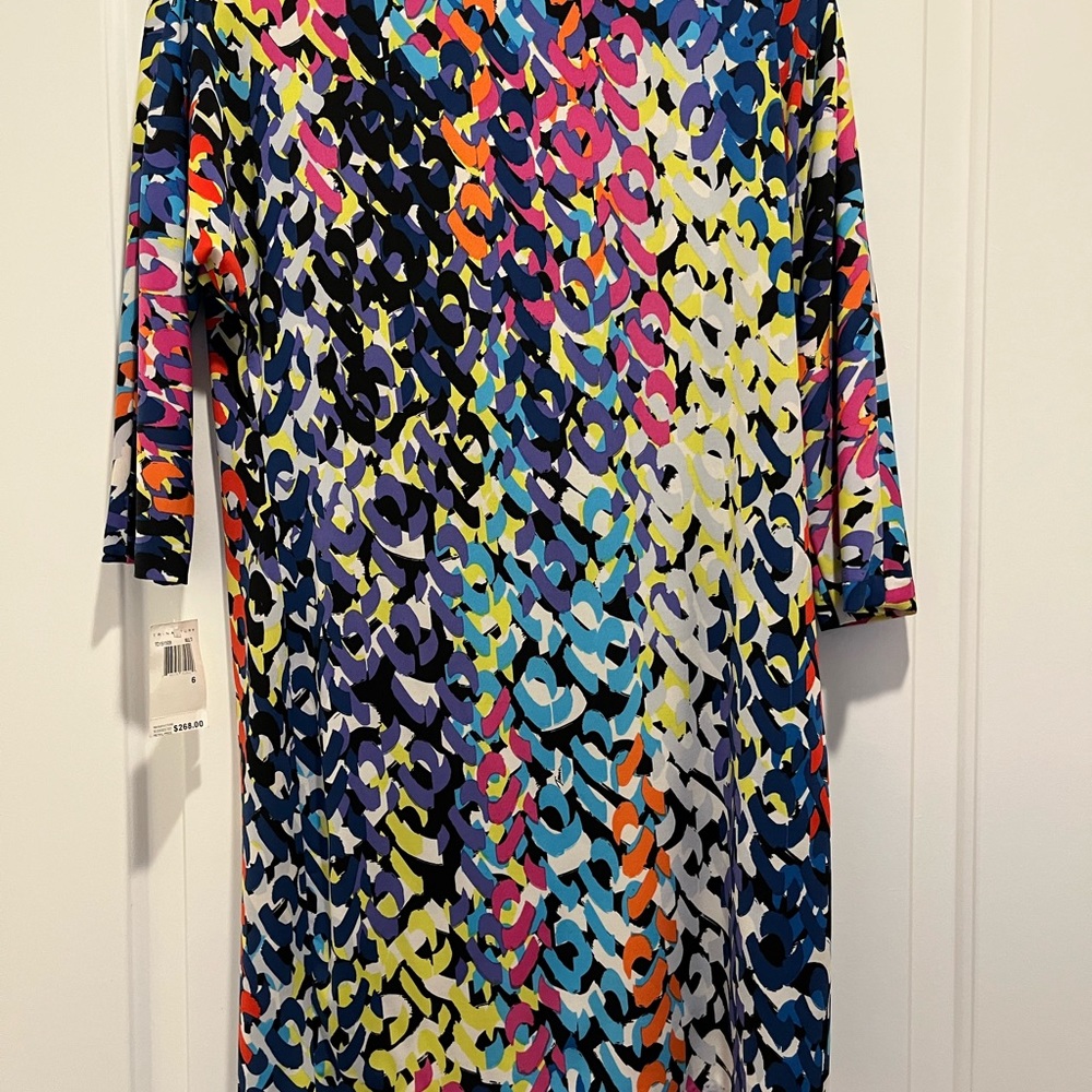 Never worn Trina Turk size 6 multi color dress - Picture 2 of 3